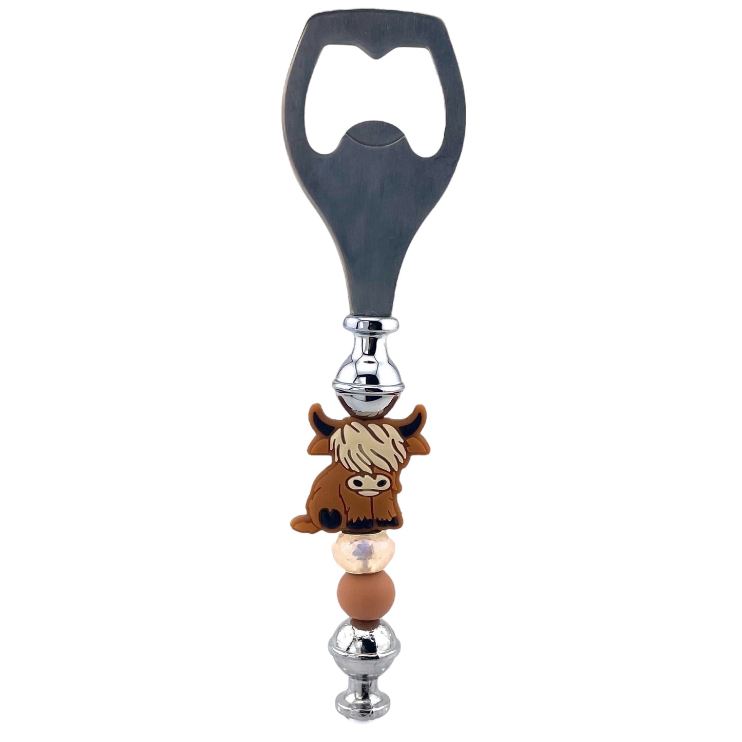 Highland Cow Beaded Bottle Opener – Farmhouse Charm