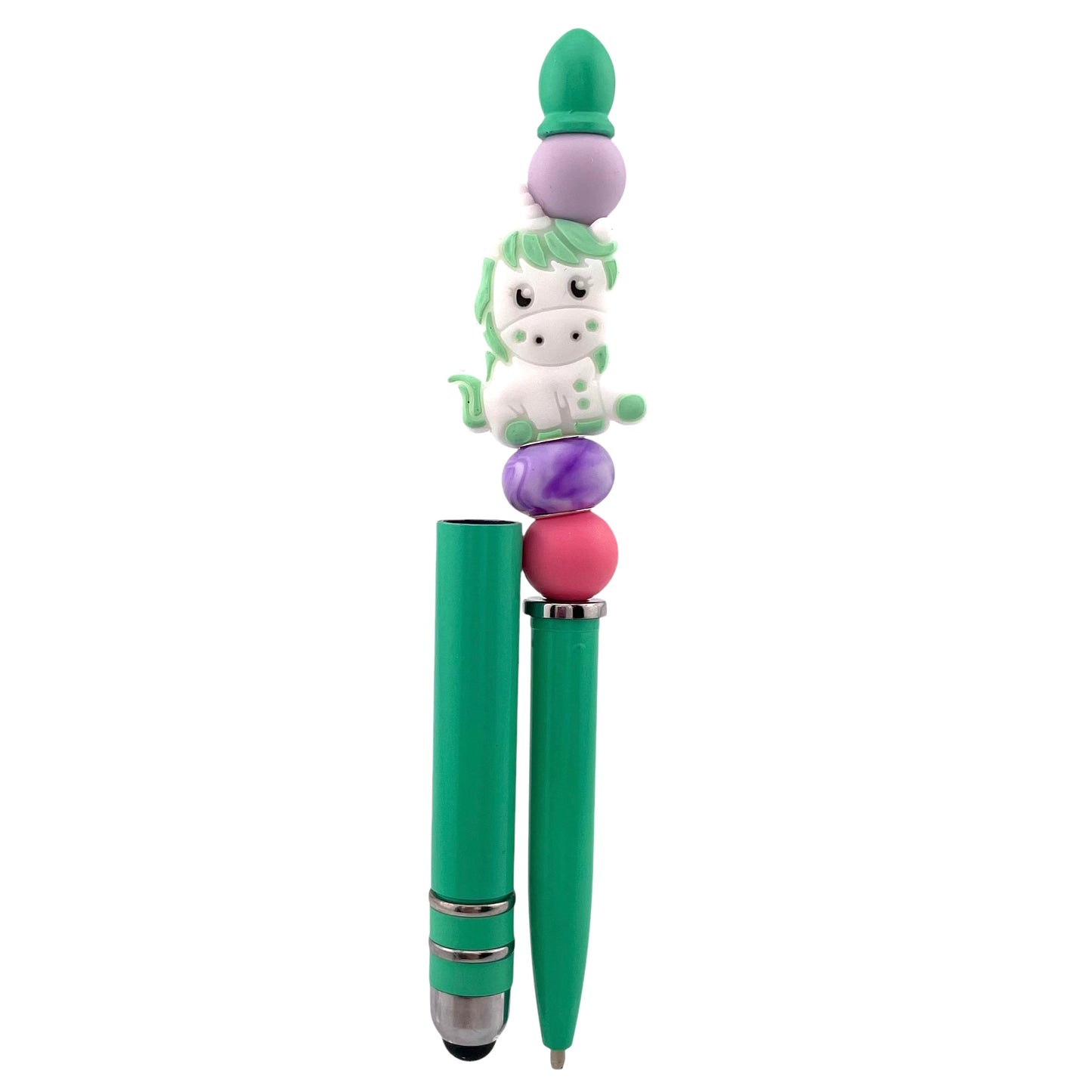 Unicorn Stylus Pen – 2-in-1 Writing Tool with Vibrant Beaded Design