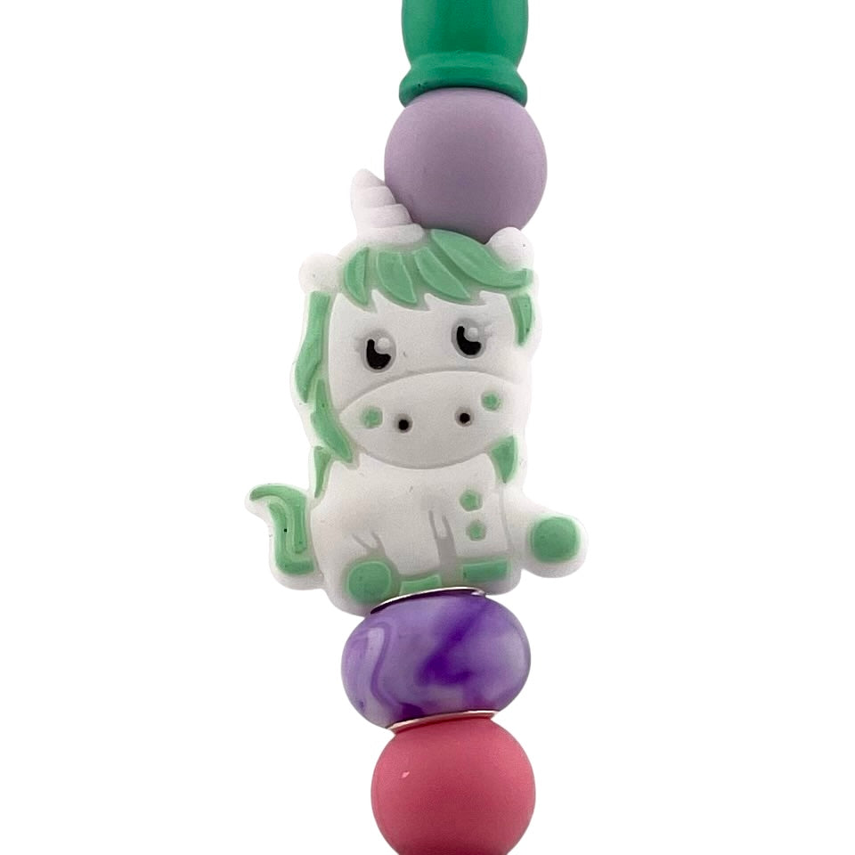Unicorn Stylus Pen – 2-in-1 Writing Tool with Vibrant Beaded Design