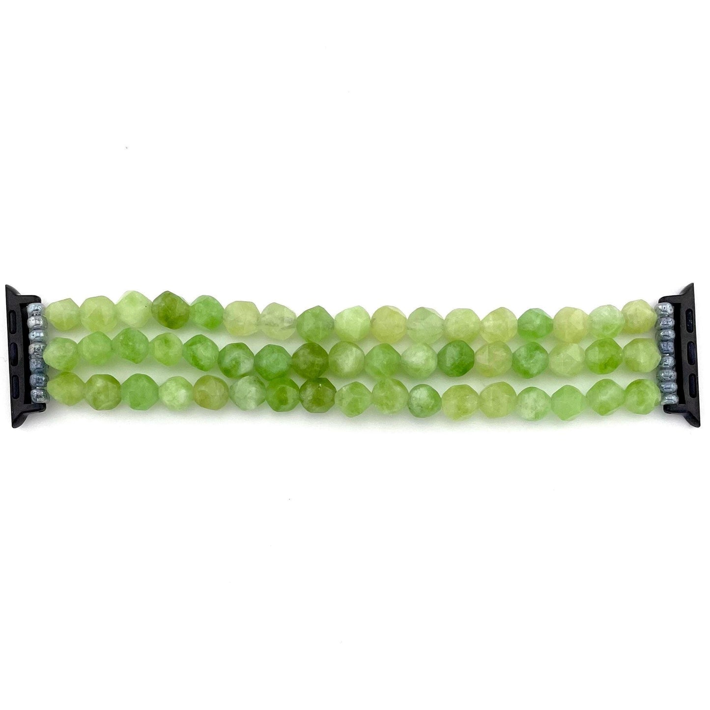 Peridot Beaded Apple Watch Band – Stretch Bracelet Watch Strap – Handmade Natural Gemstone Jewelry