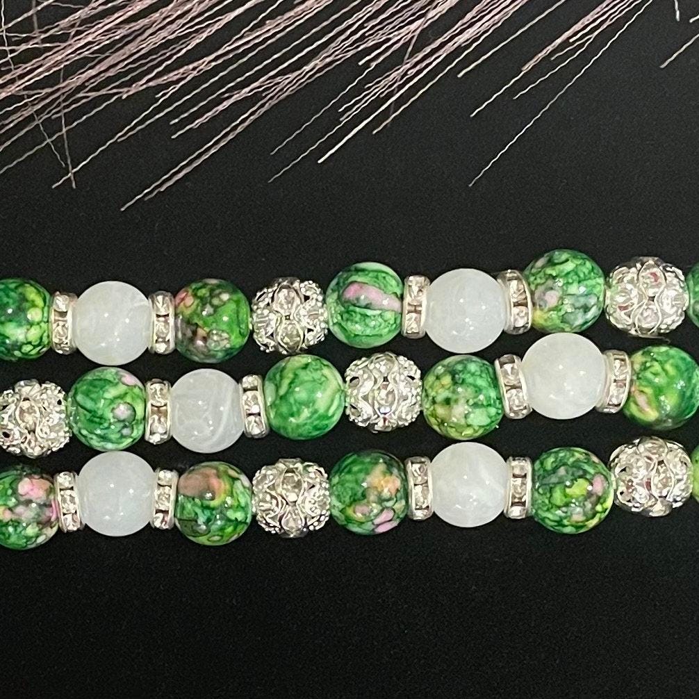 Watch Band With Acrylic, Cloud, and Rhinestone Beads Compatible with Apple Watch, Multiple Colors and Custom Sizing!