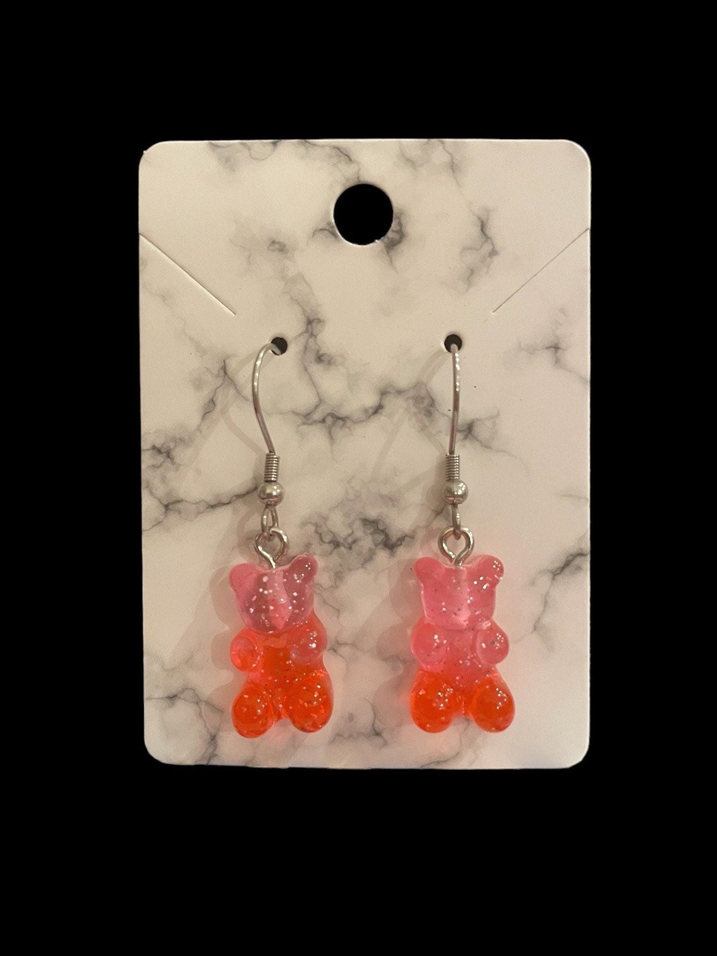 Gummy Bear Dangle Earrings Made with Hypoallergenic Stainless Steel Earring Hooks