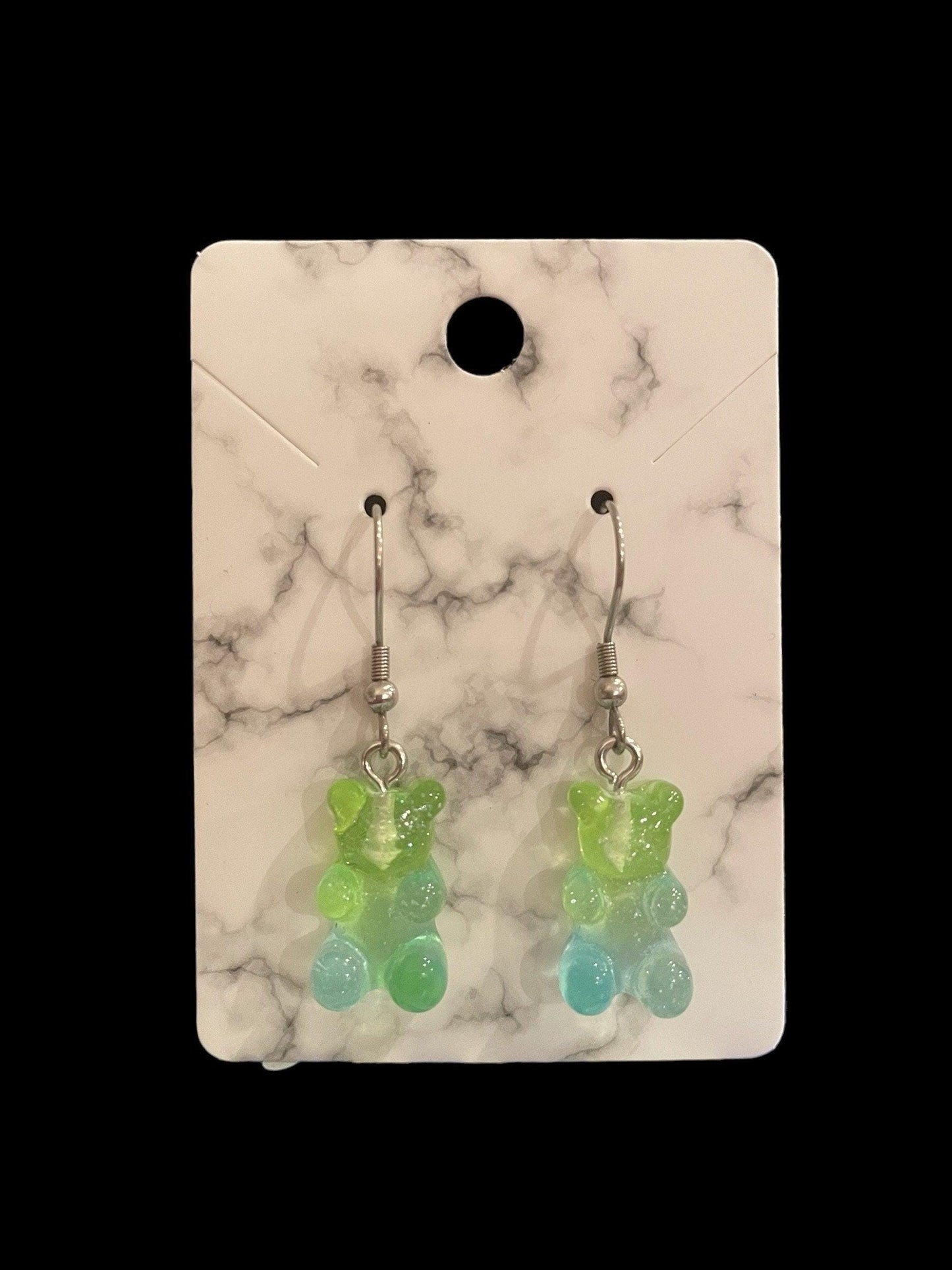 Gummy Bear Dangle Earrings Made with Hypoallergenic Stainless Steel Earring Hooks