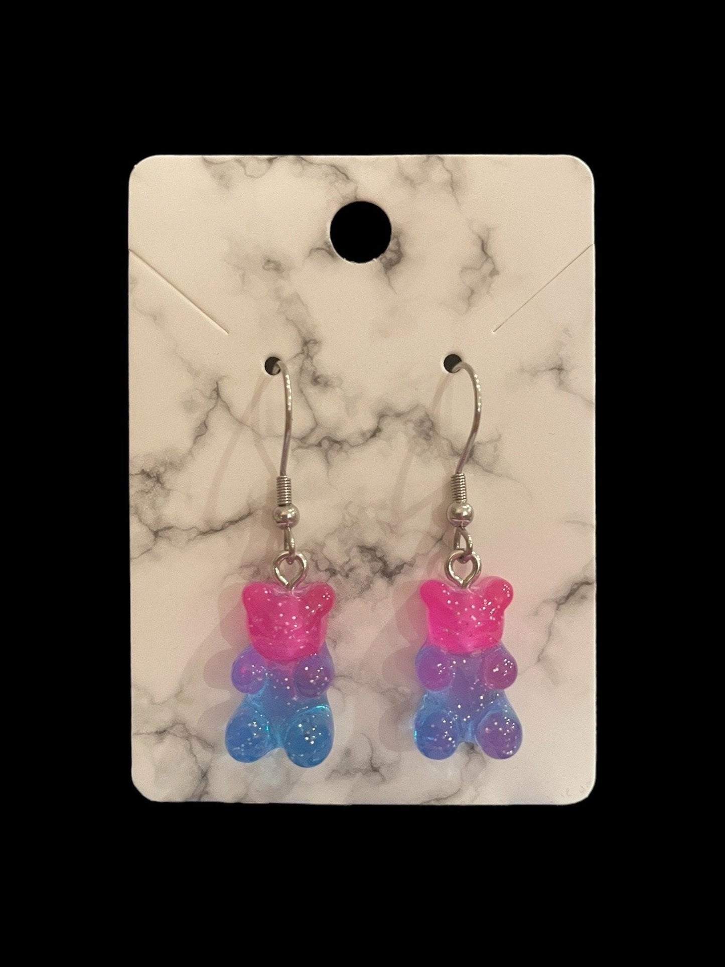 Gummy Bear Dangle Earrings Made with Hypoallergenic Stainless Steel Earring Hooks
