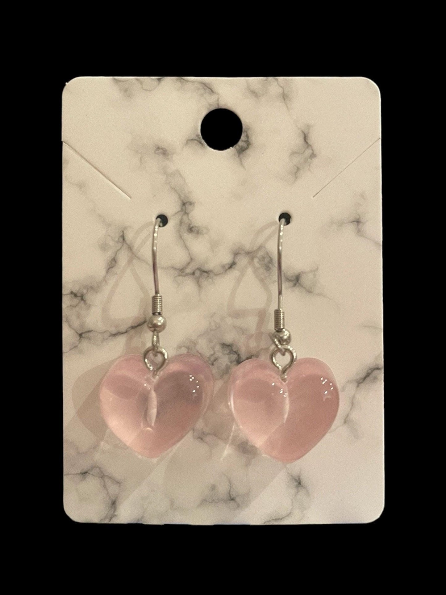 Hypoallergenic Chunky Heart Earrings Made with Stainless Steel Hooks