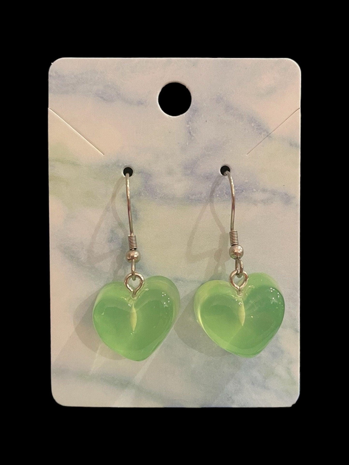 Hypoallergenic Chunky Heart Earrings Made with Stainless Steel Hooks