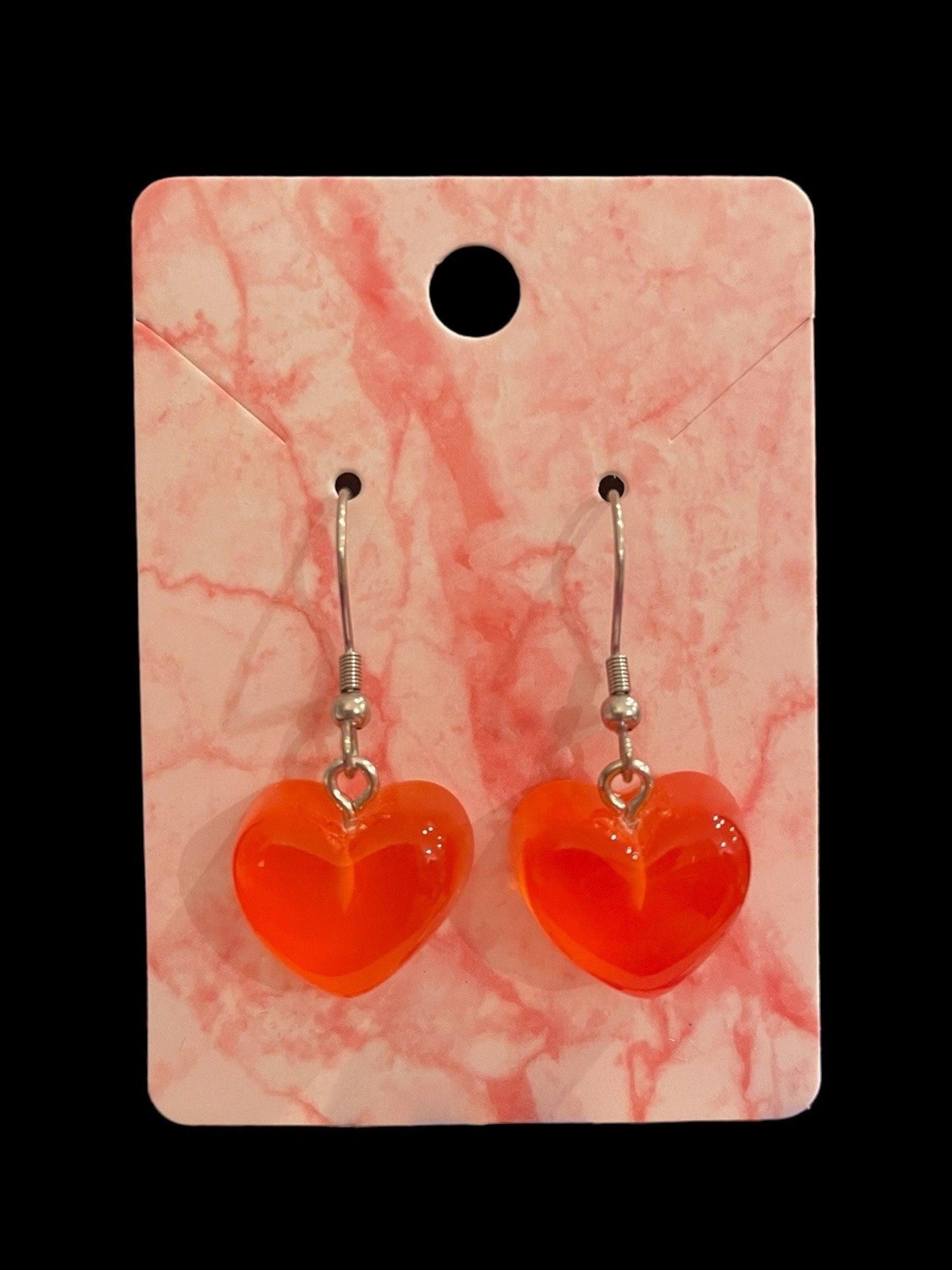 Hypoallergenic Chunky Heart Earrings Made with Stainless Steel Hooks