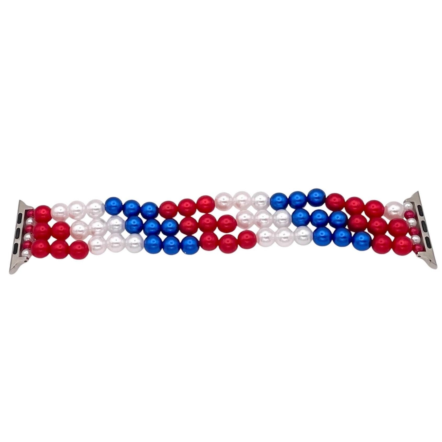 Patriotic Watch Band Compatible with Apple Watch, Red White and Blue Watch Band Jewelry