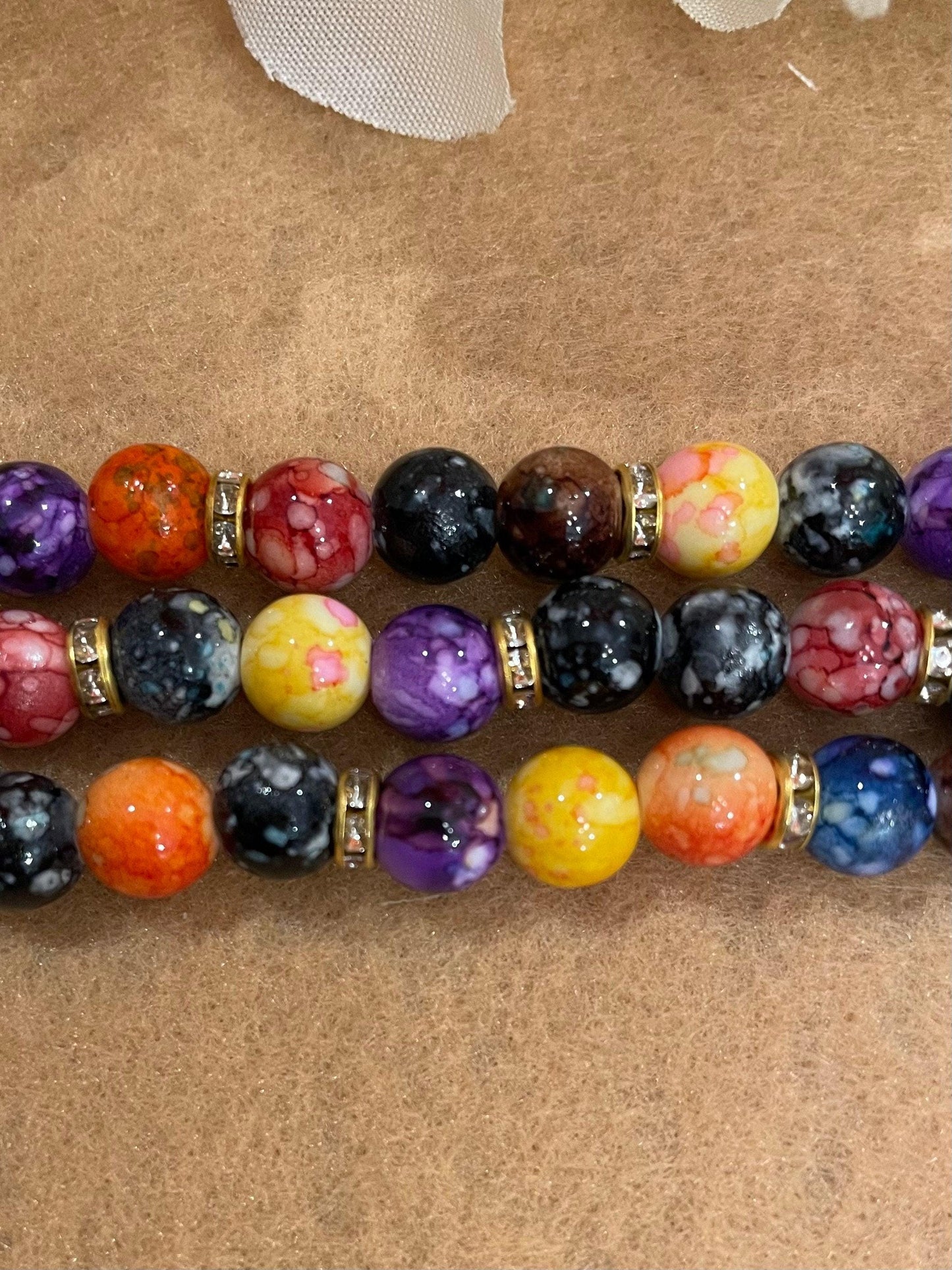 Fall Watch Band Compatible with Apple Watch Made With Acrylic and Rhinestone Beads