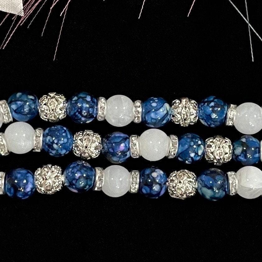 Watch Band With Acrylic, Cloud, and Rhinestone Beads Compatible with Apple Watch, Multiple Colors and Custom Sizing!