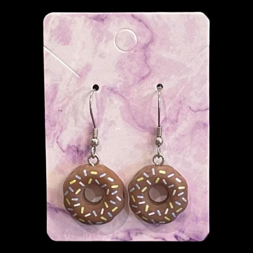 Donut Dangle Earrings Made with Hypoallergenic Stainless Steel Earring Hooks