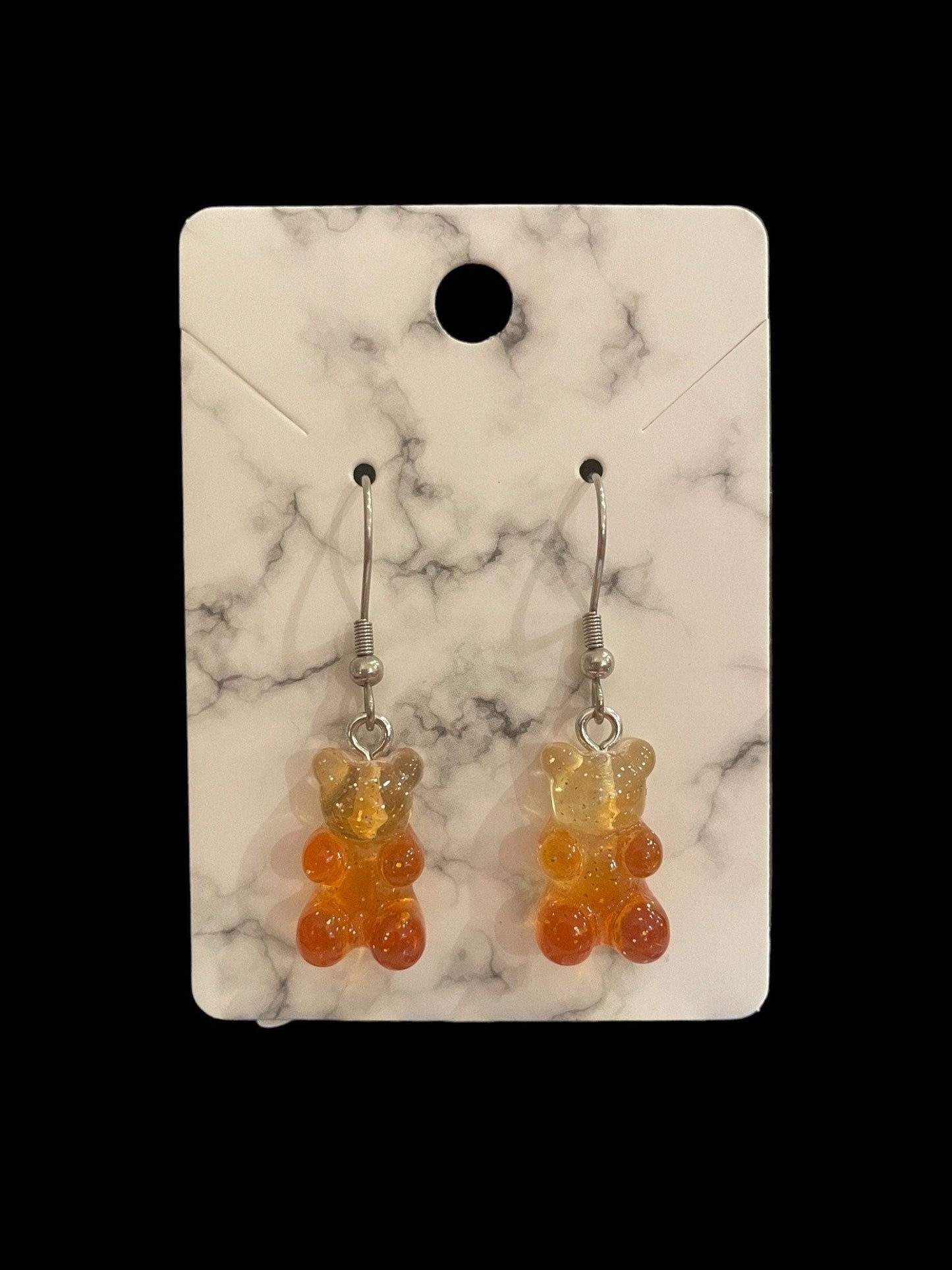 Gummy Bear Dangle Earrings Made with Hypoallergenic Stainless Steel Earring Hooks