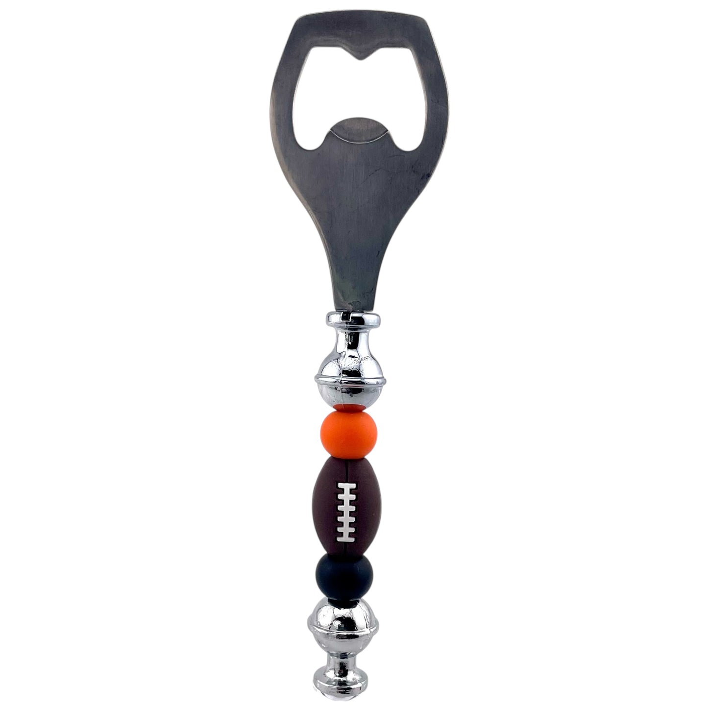 Football Beaded Bottle Opener – Game Day Ready