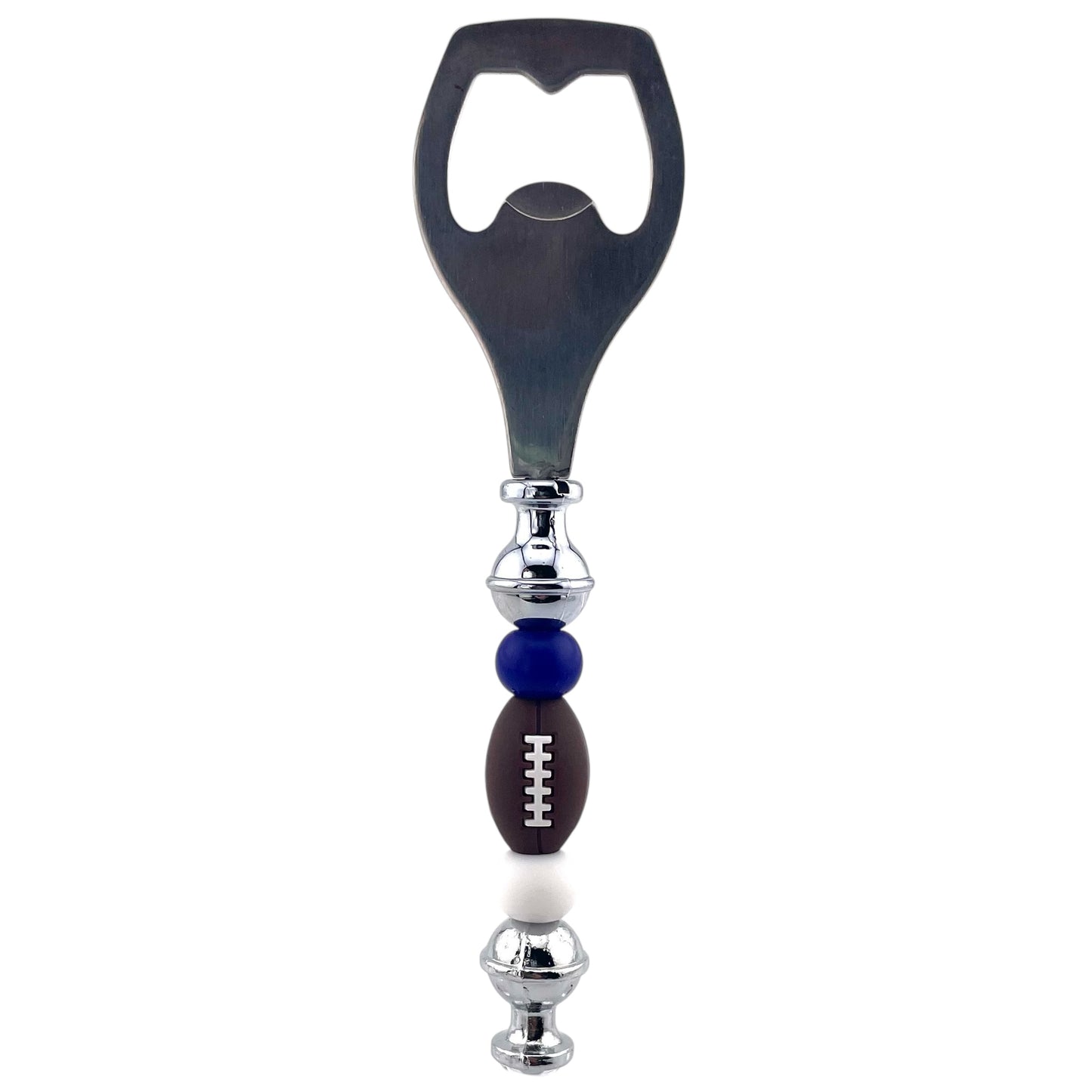 Football Beaded Bottle Opener – Game Day Ready