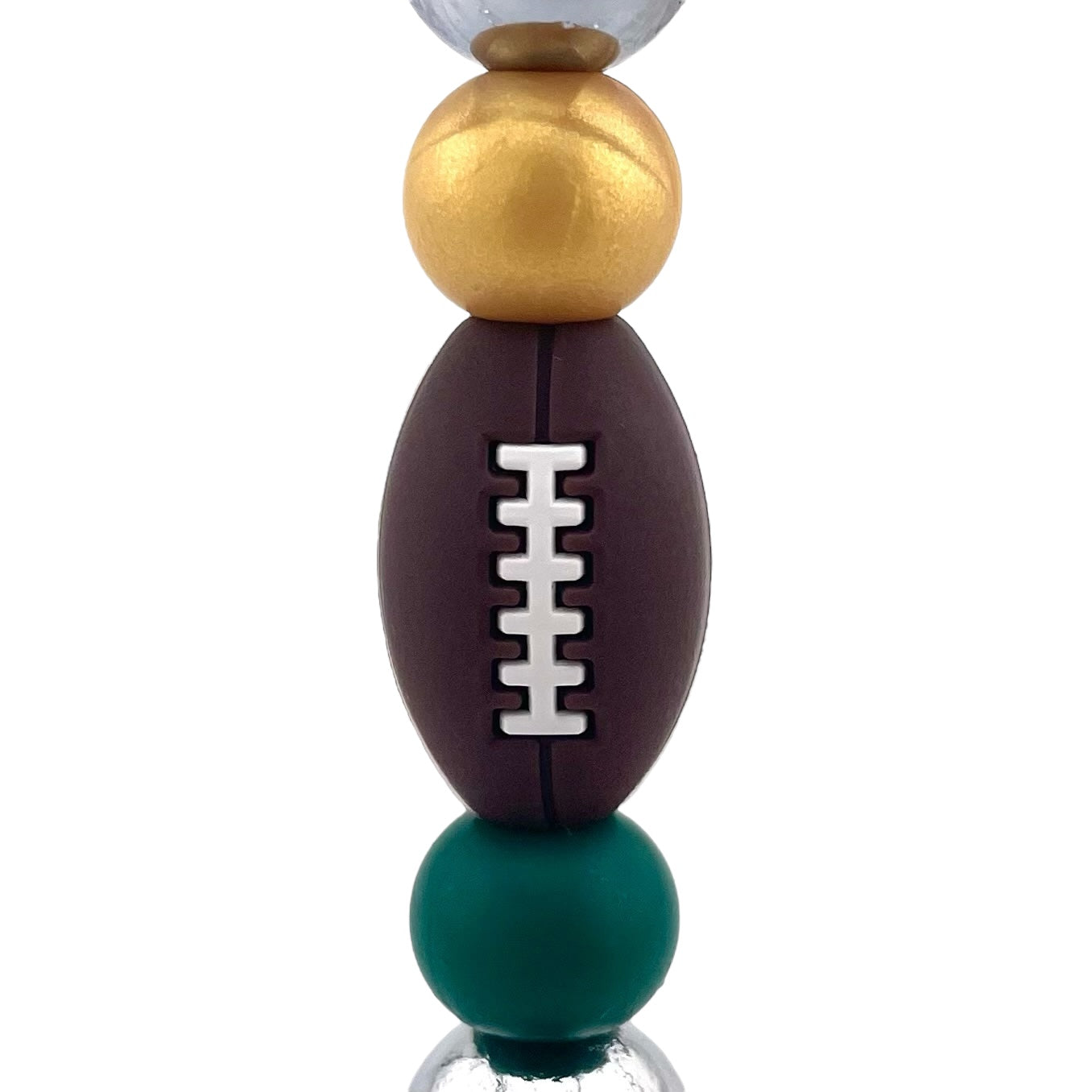Football Beaded Bottle Opener – Game Day Ready