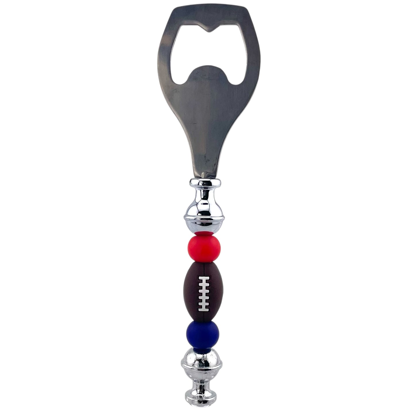Football Beaded Bottle Opener – Game Day Ready