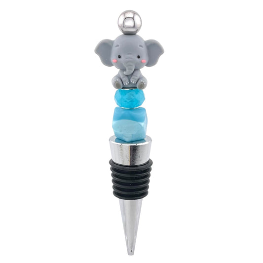 Baby Elephant Beaded Wine Stopper – Sweet Safari Animal Gift