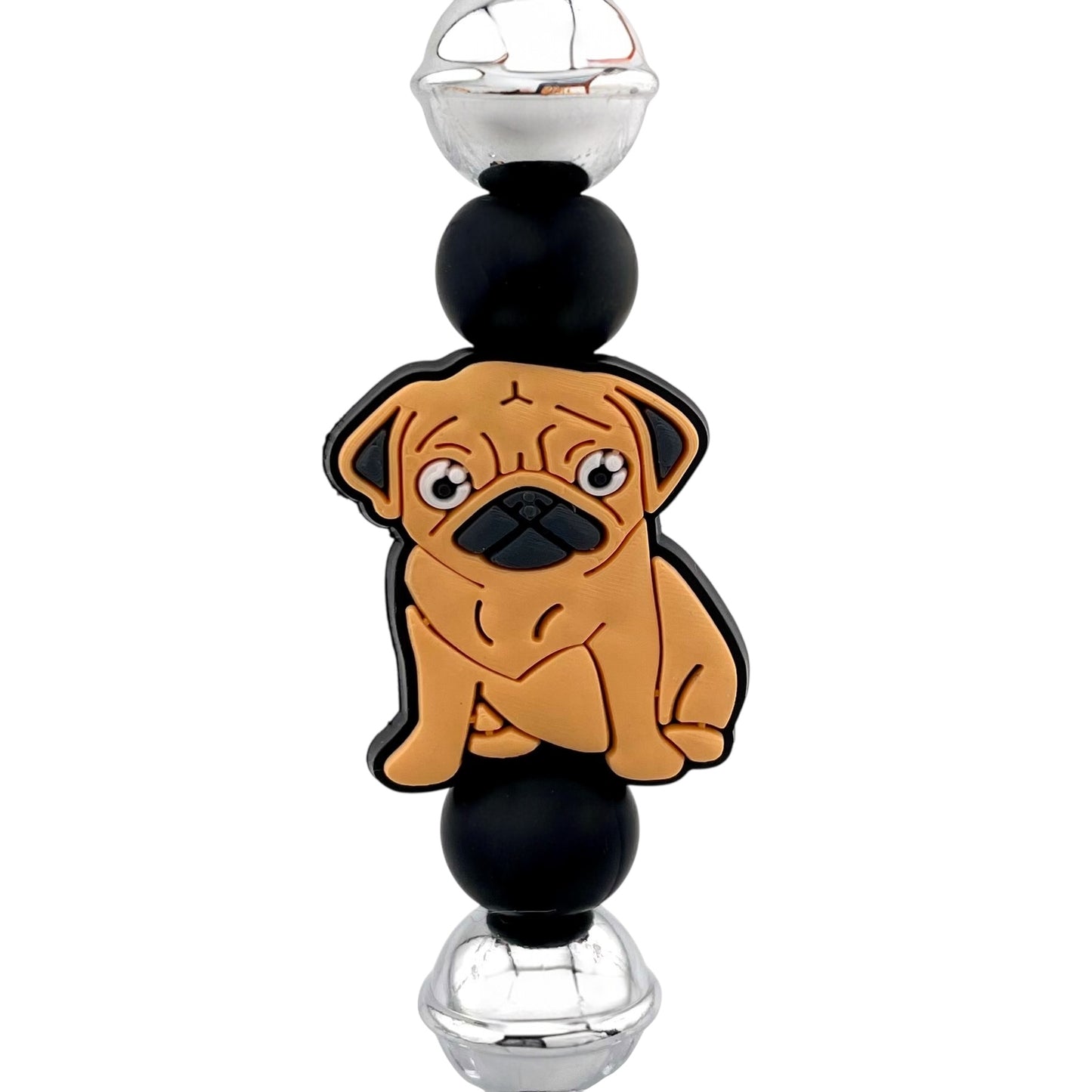 Pug Dog Beaded Bottle Opener – Tan & Black