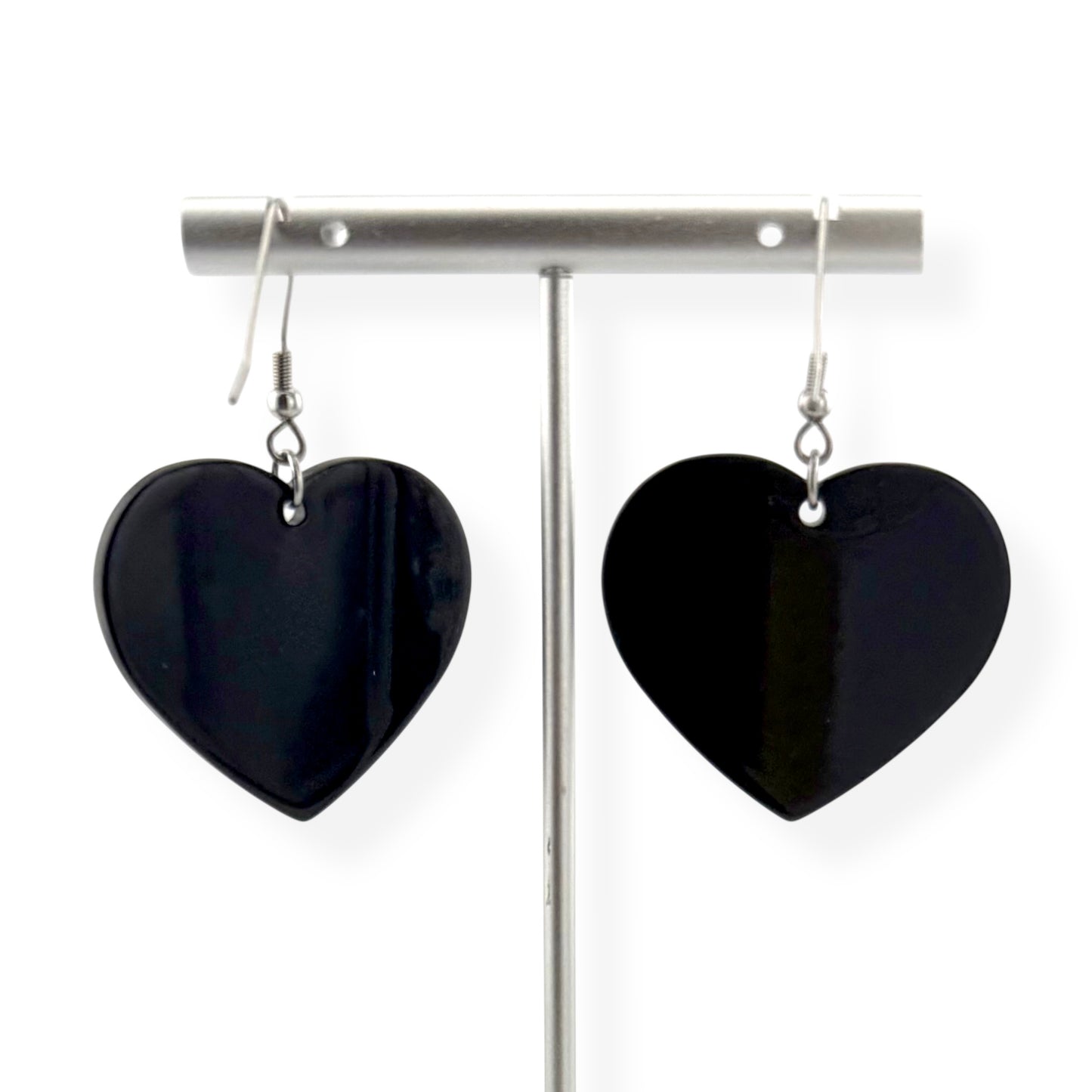Skeleton Lovers Heart Earrings – Gothic Romance Acrylic Earrings for Halloween, Alternative Fashion & Unique Style
