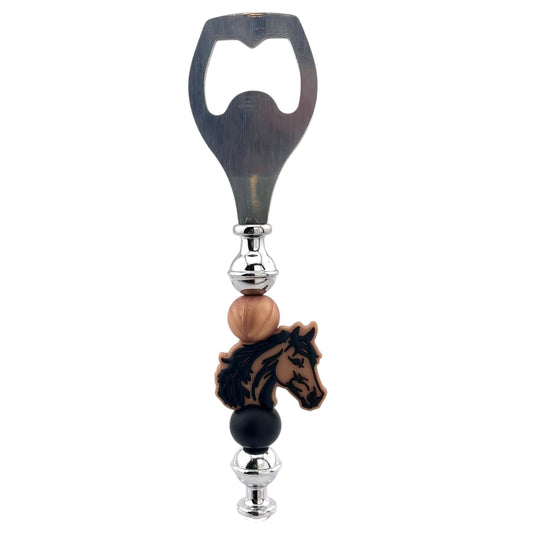 Horse Beaded Bottle Opener – Stainless Steel Handle with Western Charm | Unique Gift for Horse Lovers