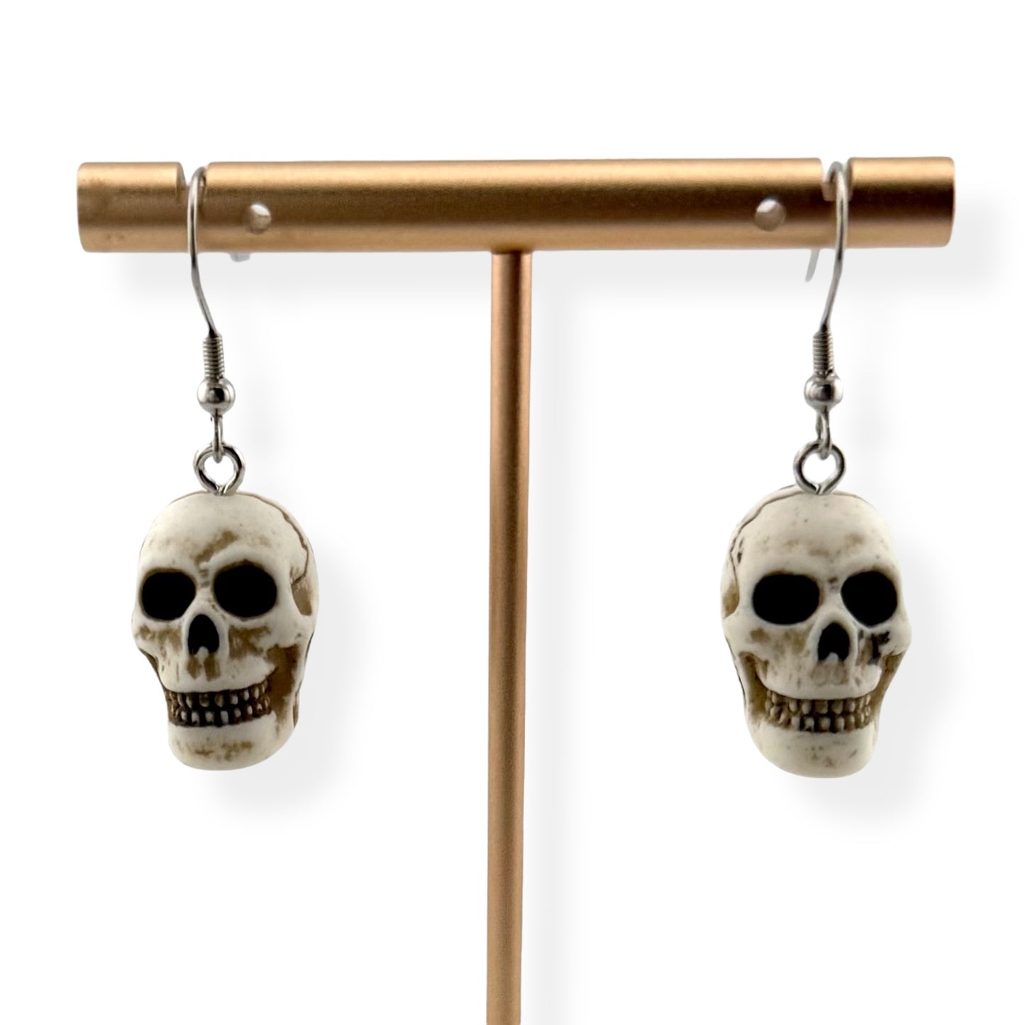 Halloween Skull Drop Earrings – Spooky Statement Jewelry for Costume Parties & Everyday Style