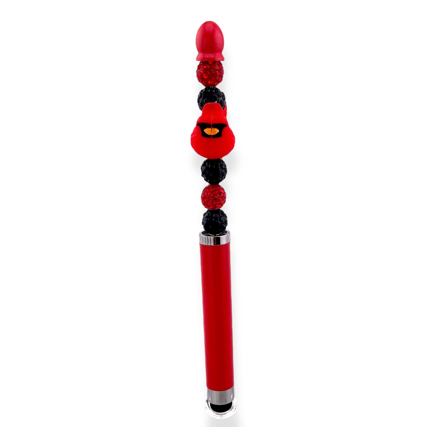 Cardinal Stylus Pen – 2-in-1 Writing Tool with Vibrant Beaded Design