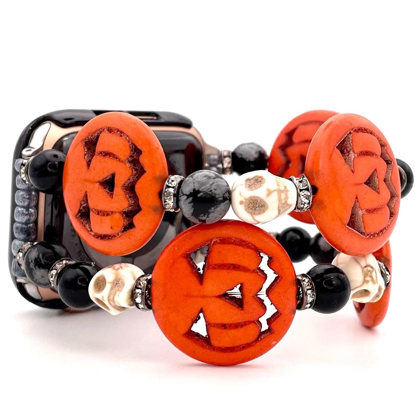 Halloween Watch Band Compatible with Apple Watch, Pumpkin Watch Band