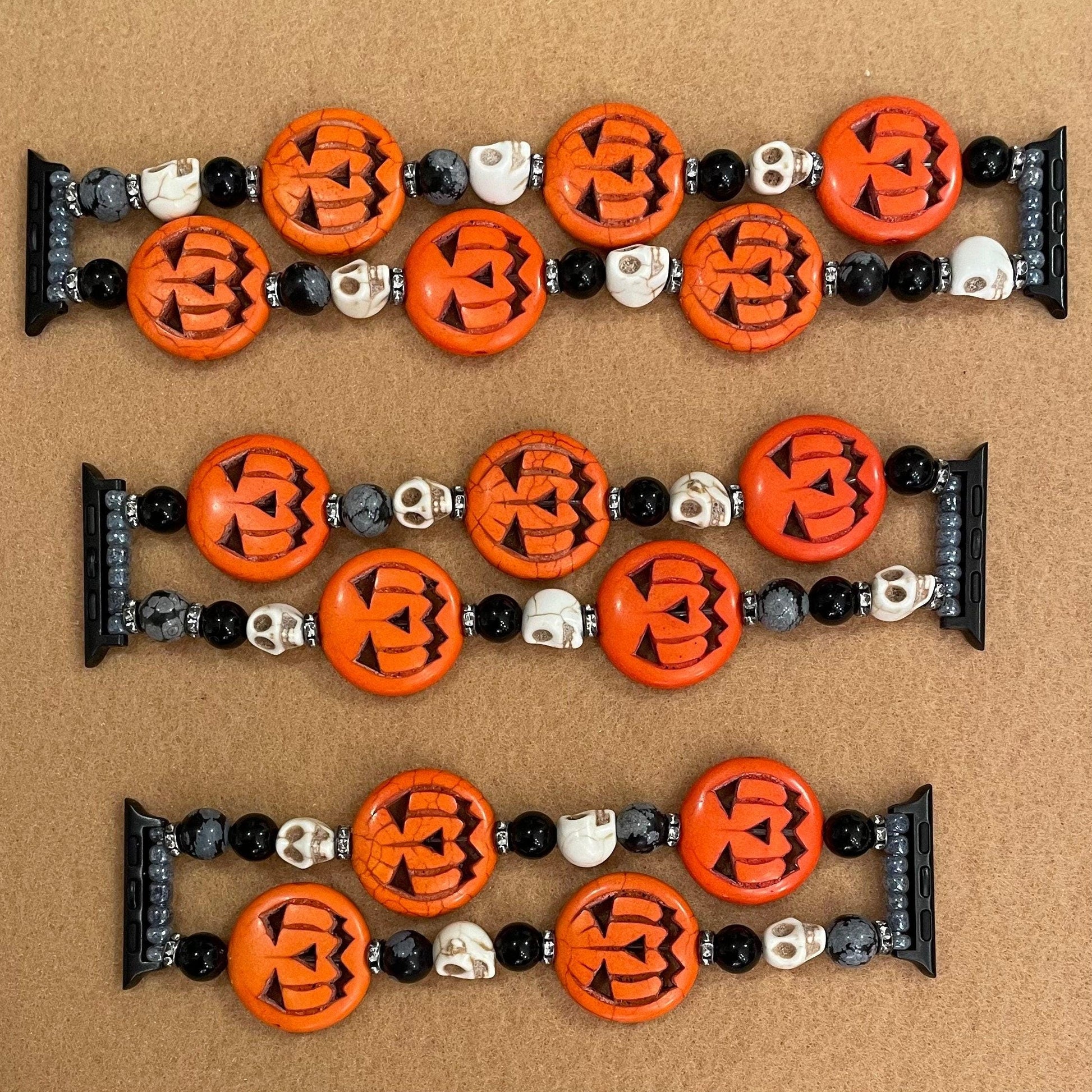 Halloween Watch Band Compatible with Apple Watch, Pumpkin Watch Band