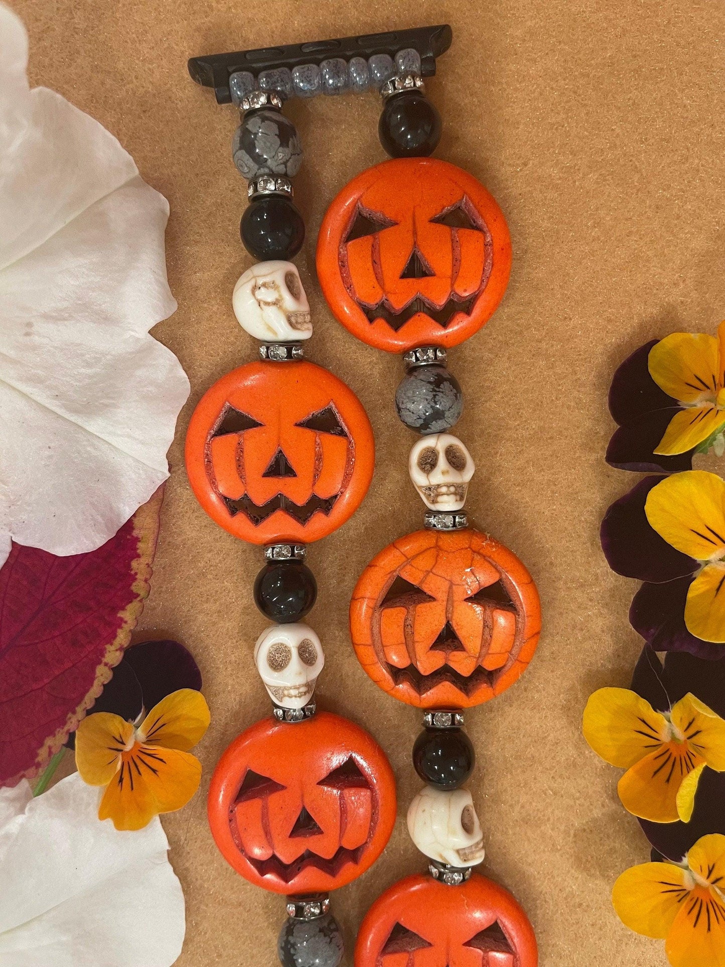 Halloween Watch Band Compatible with Apple Watch, Pumpkin Watch Band