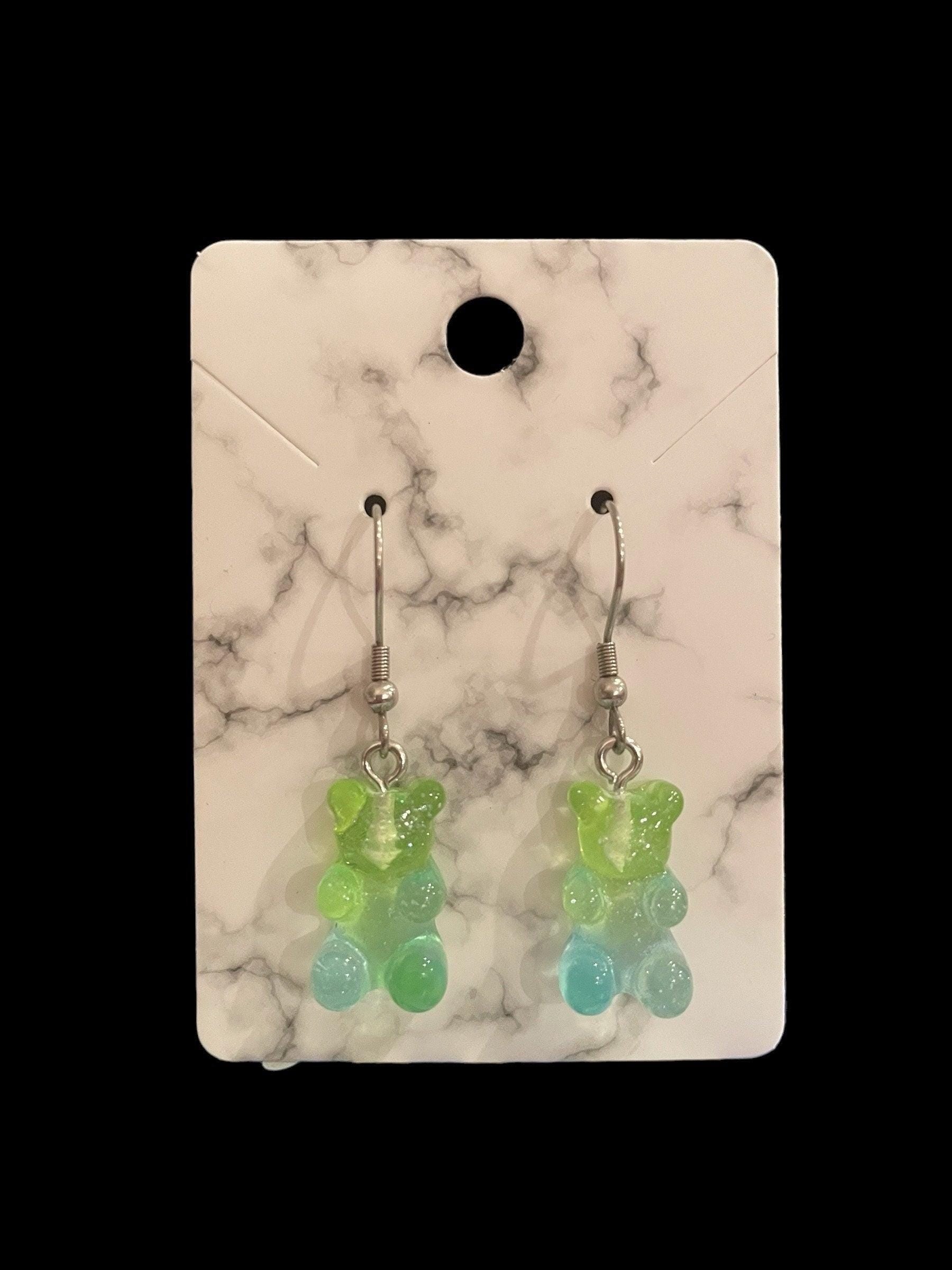 Gummy Bear Dangle Earrings Made with Hypoallergenic Stainless Steel Earring Hooks