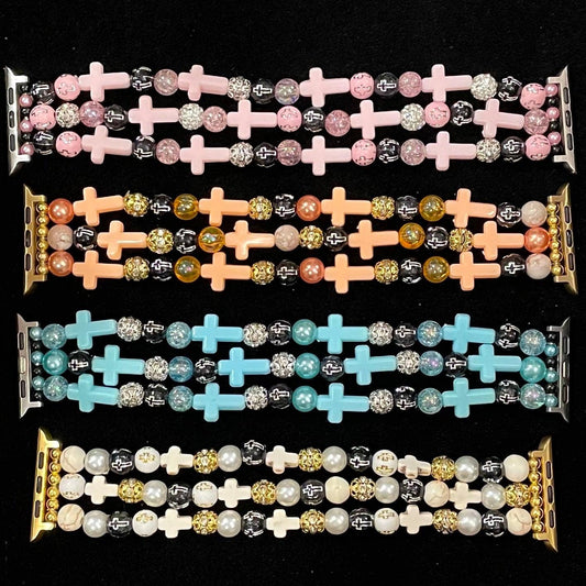 Religious Watch Band Compatible with Apple Watch with Custom Sizing & Multiple Colors Available.