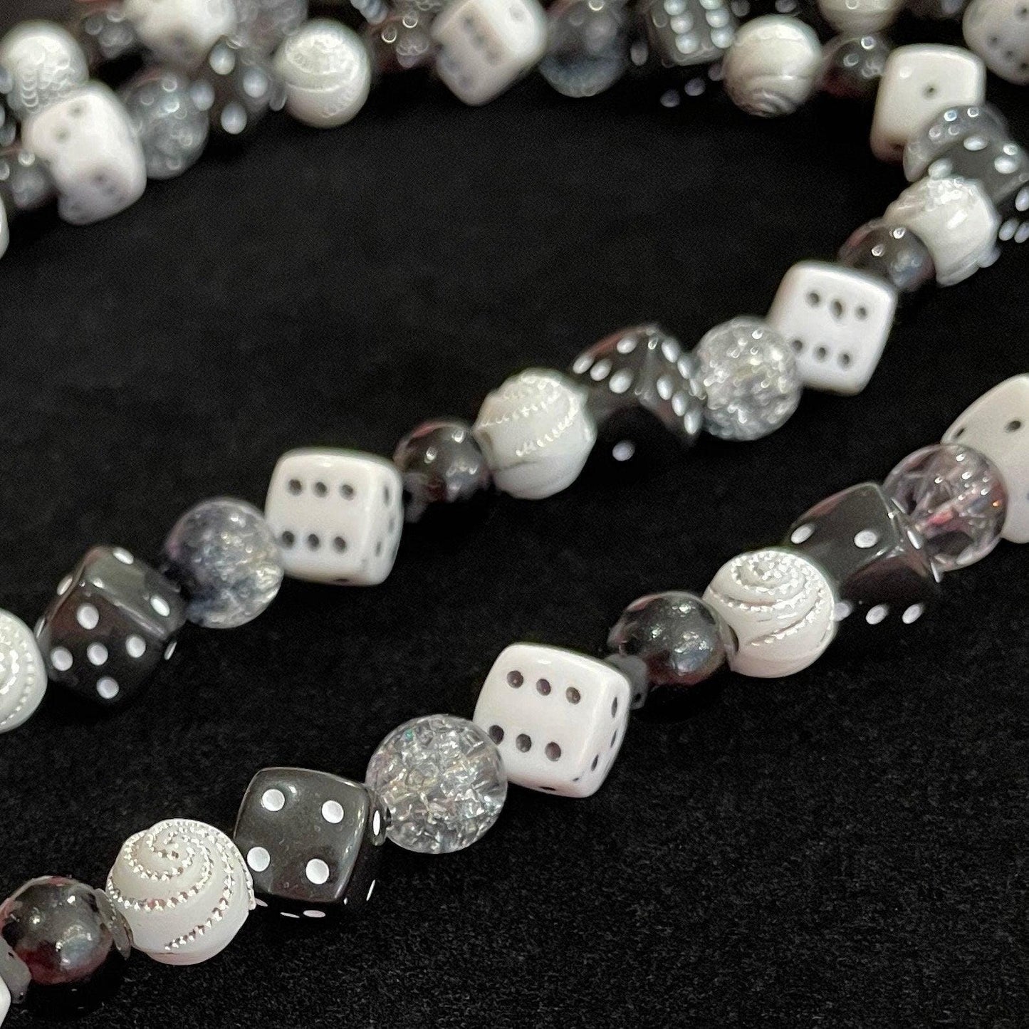 Beaded Dice Apple Watch Necklace Made With Acrylic Beads