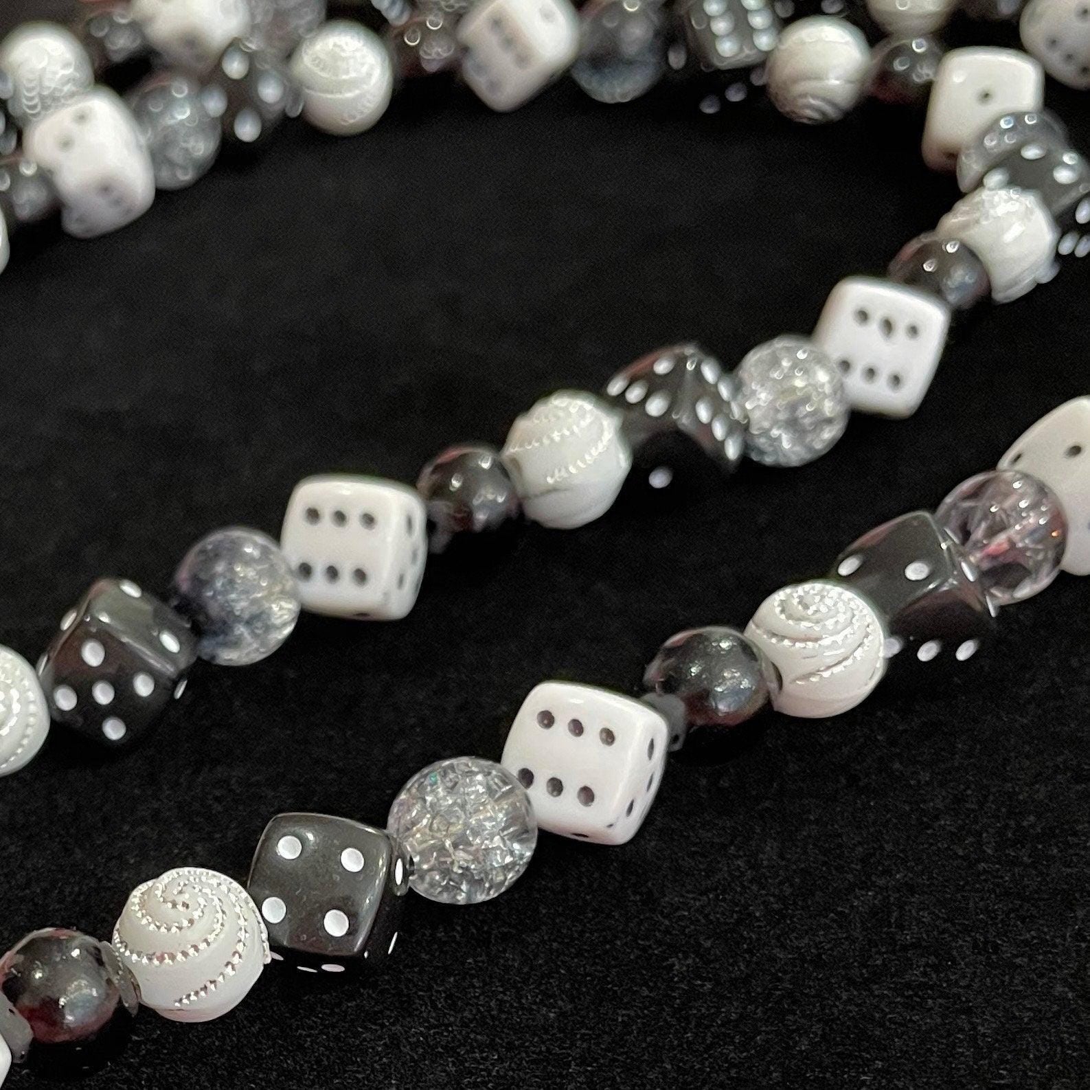 Beaded Dice Apple Watch Necklace Made With Acrylic Beads
