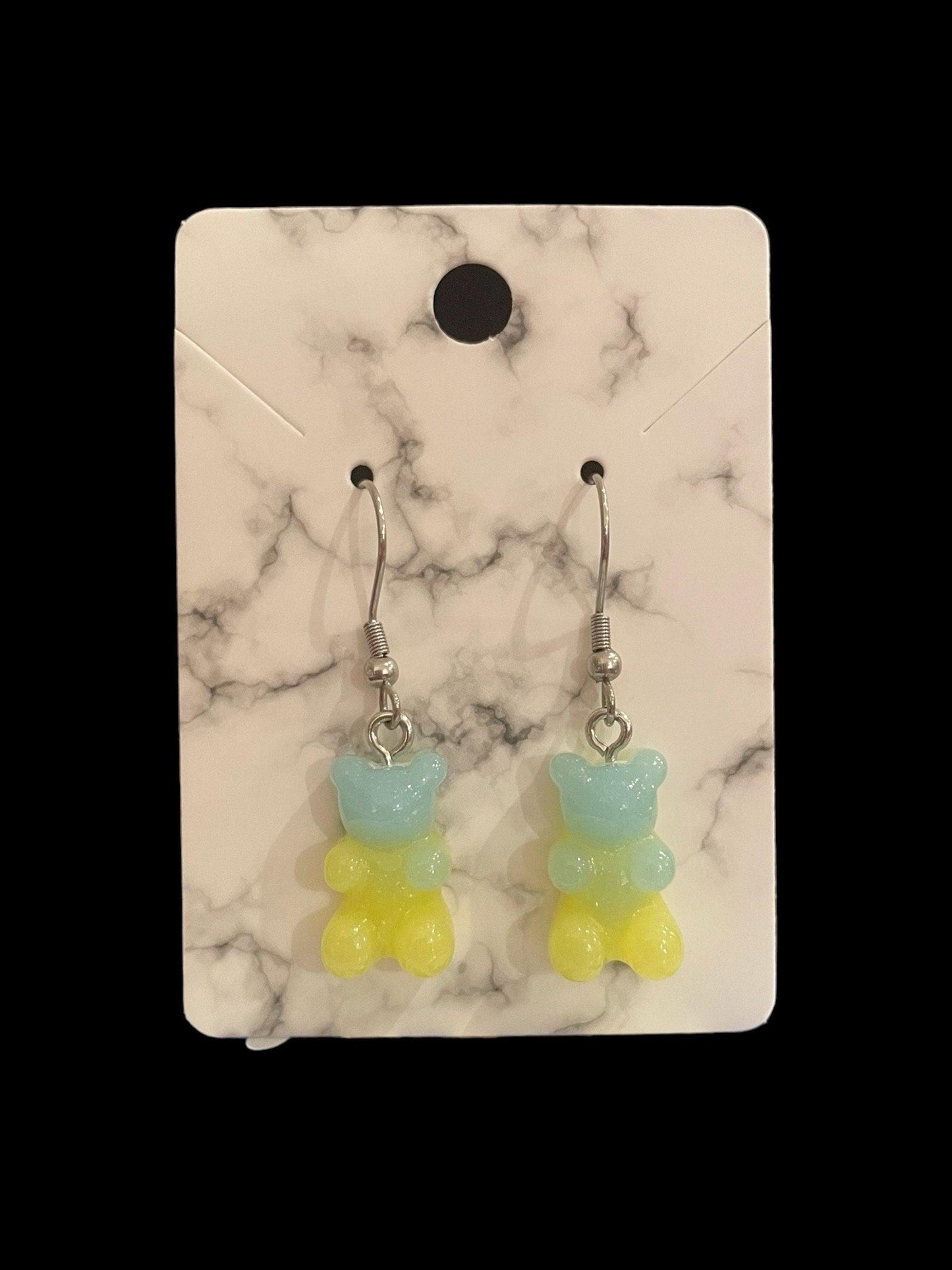 Gummy Bear Dangle Earrings Made with Hypoallergenic Stainless Steel Earring Hooks